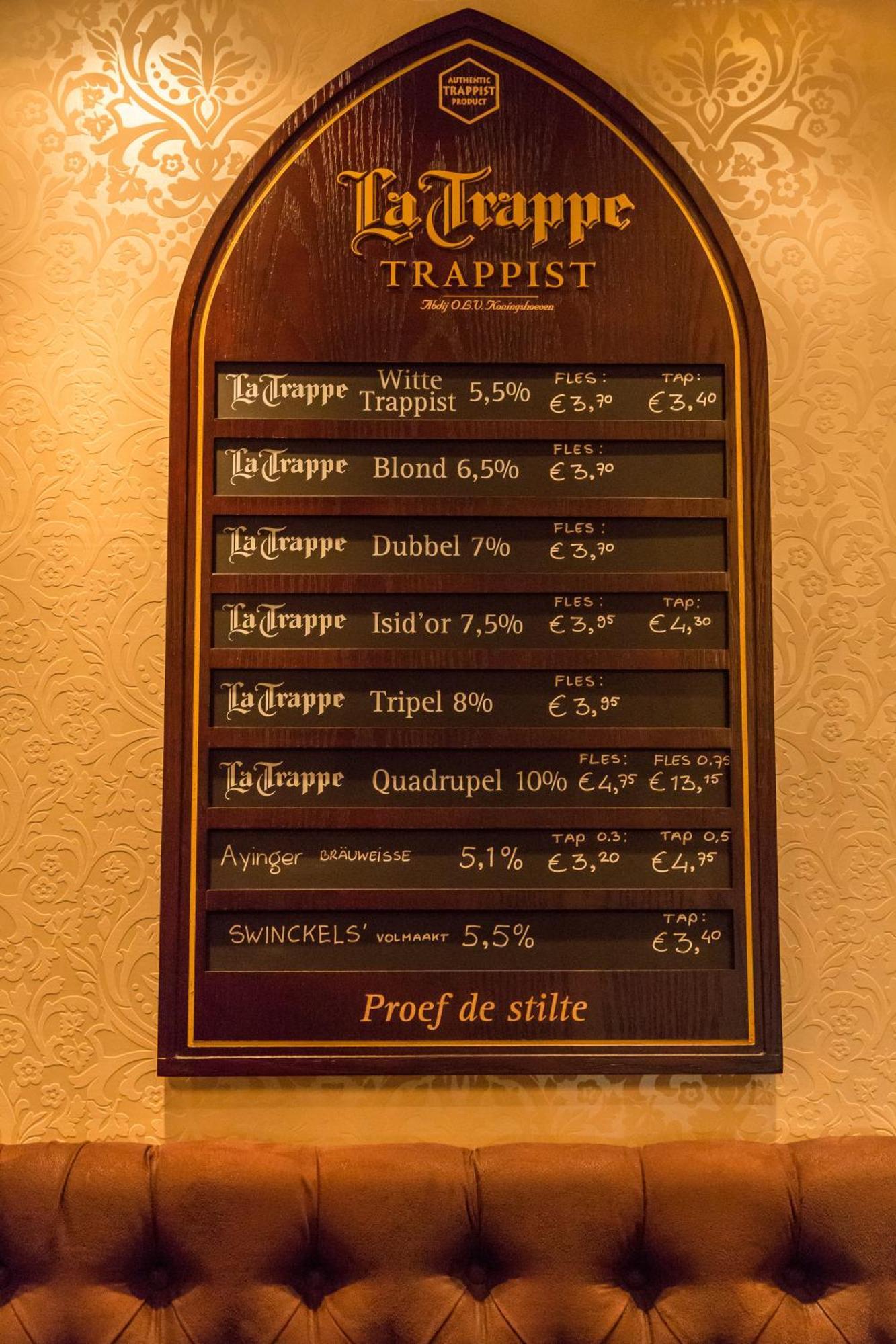 Hotel Restaurant Stad Munster Винтерсвейк Екстериор снимка Menu of Trappist beers